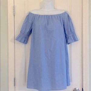 Blue/white stripped dress